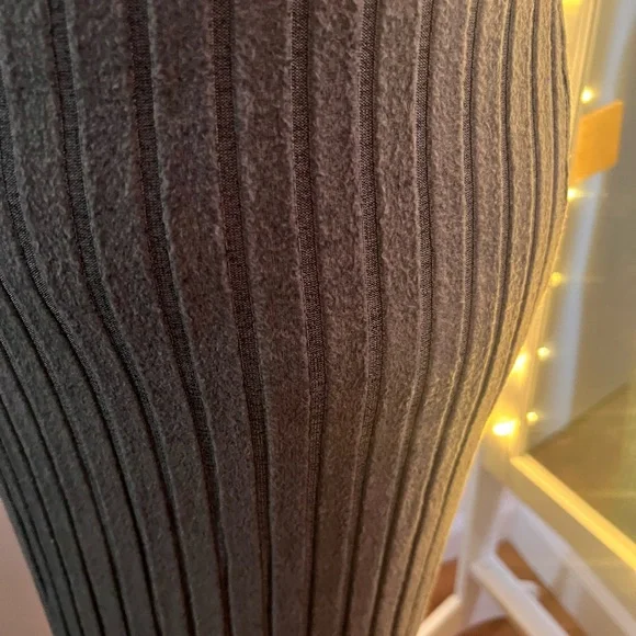 SHEIN NW/OT Olive Long Sleeve Ribbed Dress - Picture 5 of 7